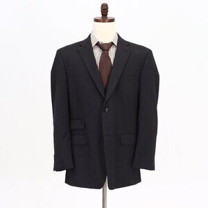 Jones New York 44R Gray Solid 2-Button Sport Coat Blazer Jacket B798